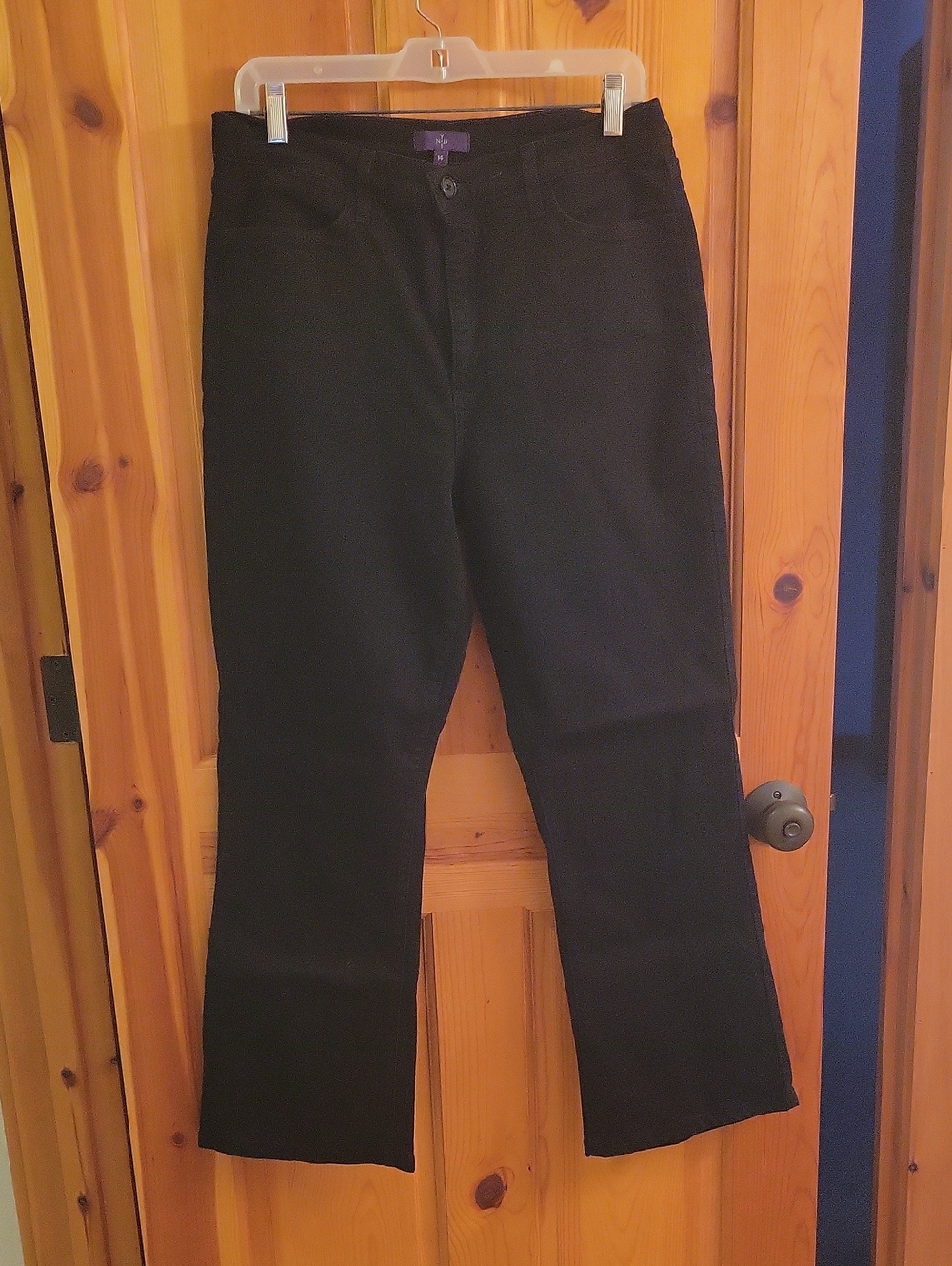 Women's Black Slightly Flared Leg Jeans